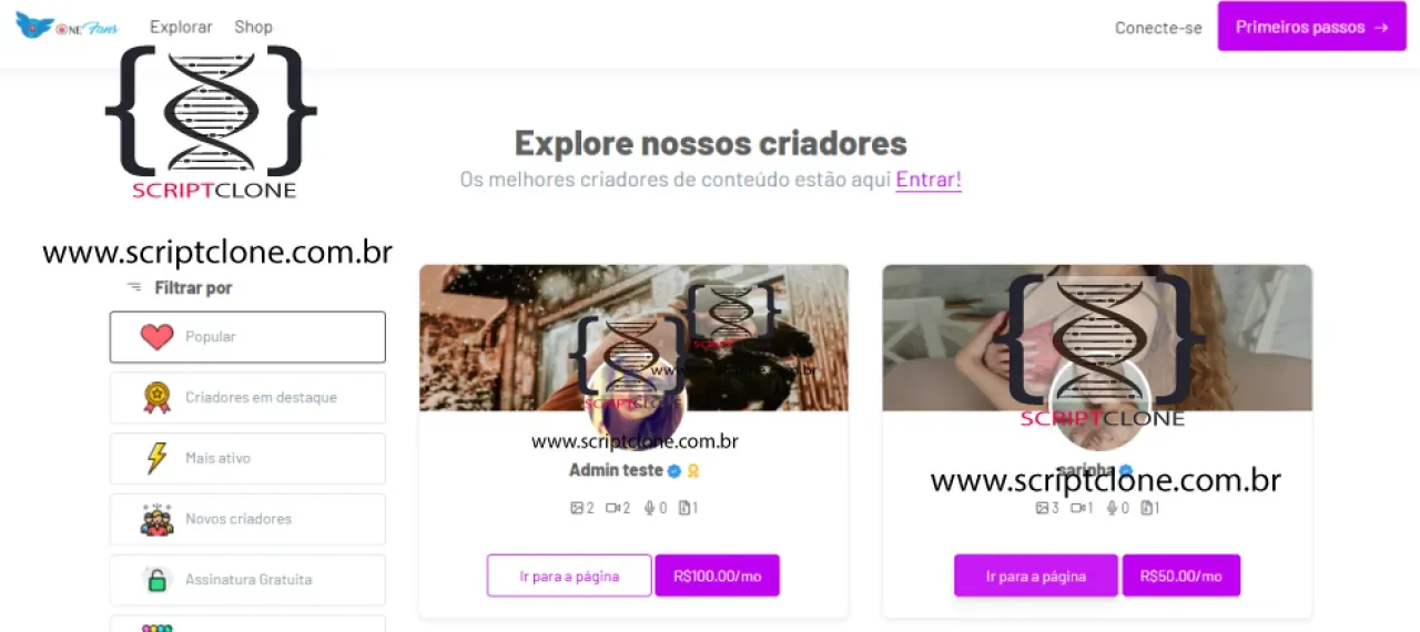 Compre o melhor clone script do OnlyFans de 2025